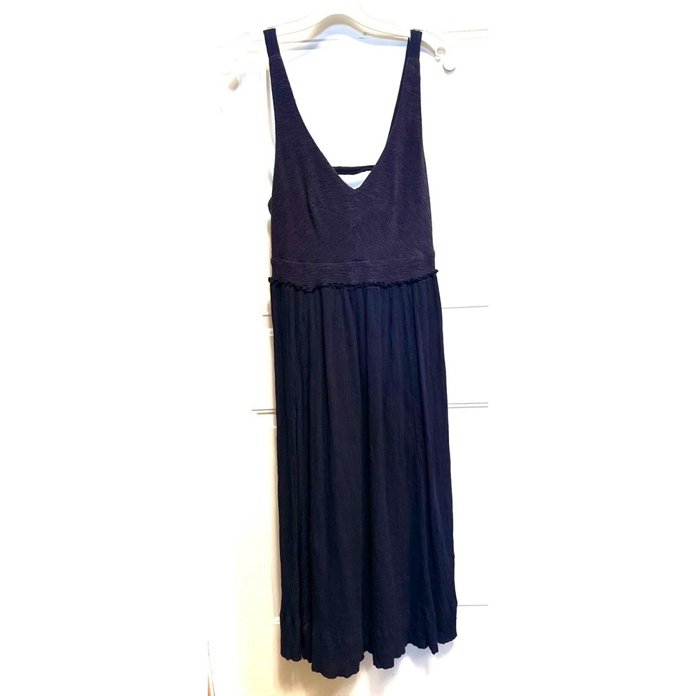 Women's Saturday Sunday Anthropologie Midi Dress Navy‎ Blue Size Small